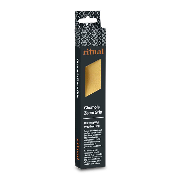 Ritual hockey, field hockey grip, hockey stick handle chamois grip, zeem grip, yellow.