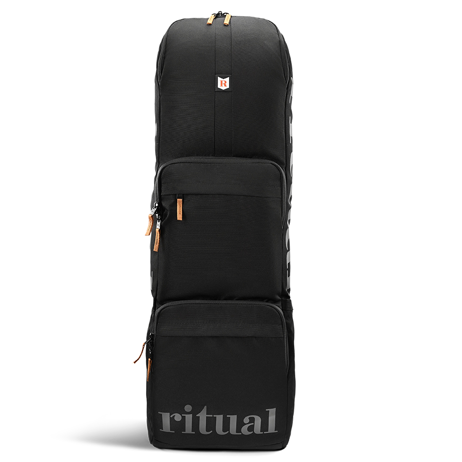 → Ritual Mission combo hockey bag black with branding, full front view
