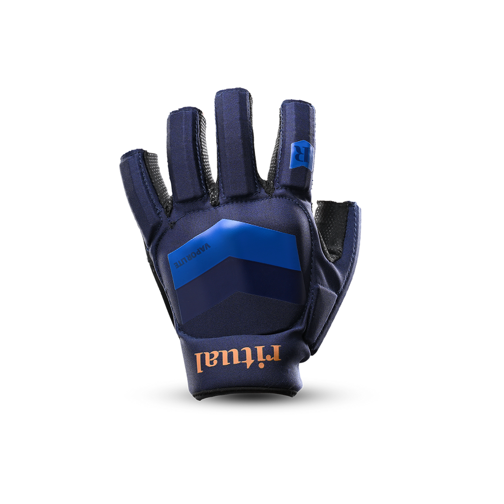Pro hockey, ritual hockey, blue field hockey gloves, maximum protection, knuckle shield